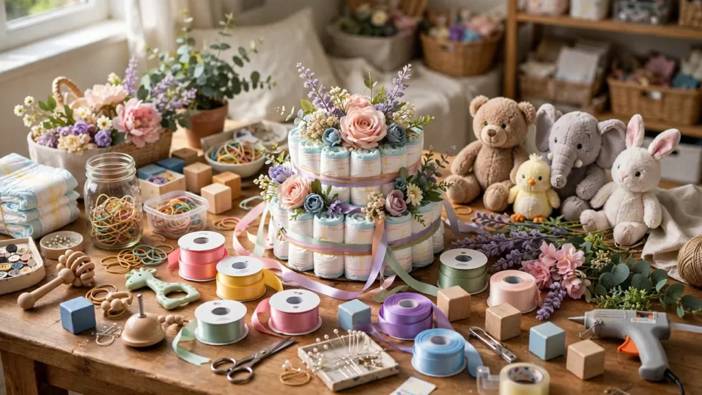 Diaper Cake Decoration Ideas: 20+ Beautiful Designs 3 Diaper Cake Decoration Ideas: 20+ Beautiful Designs