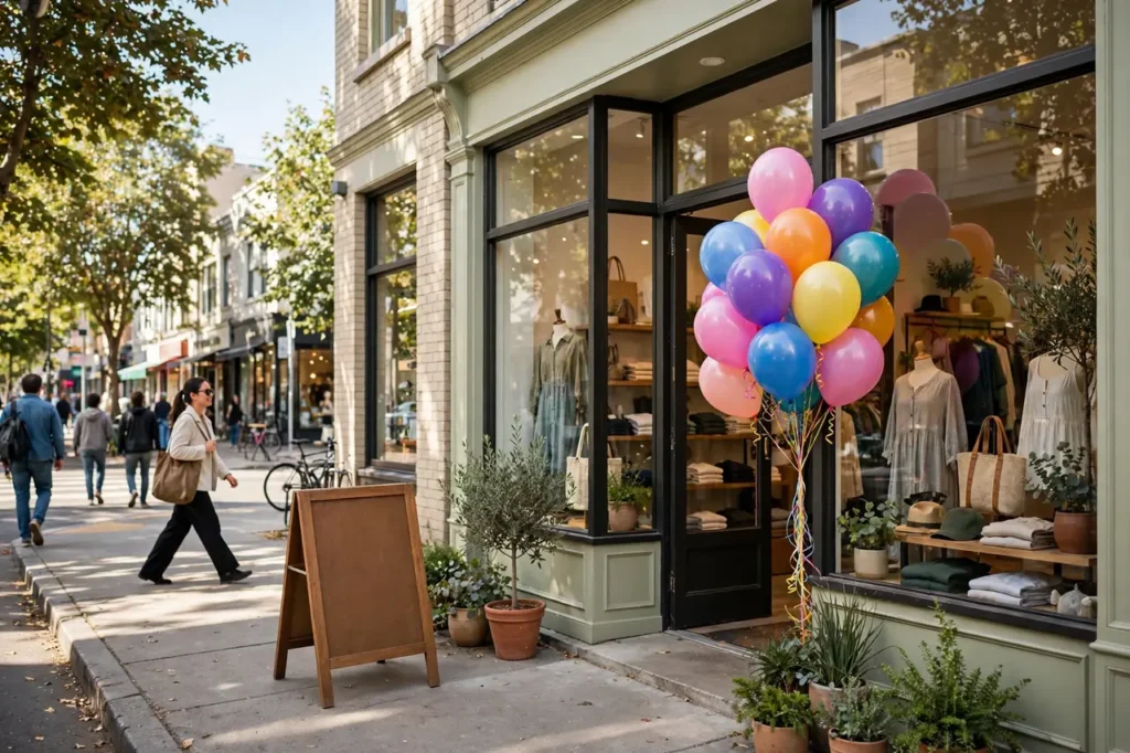 Grand Opening Decoration Ideas for Storefront