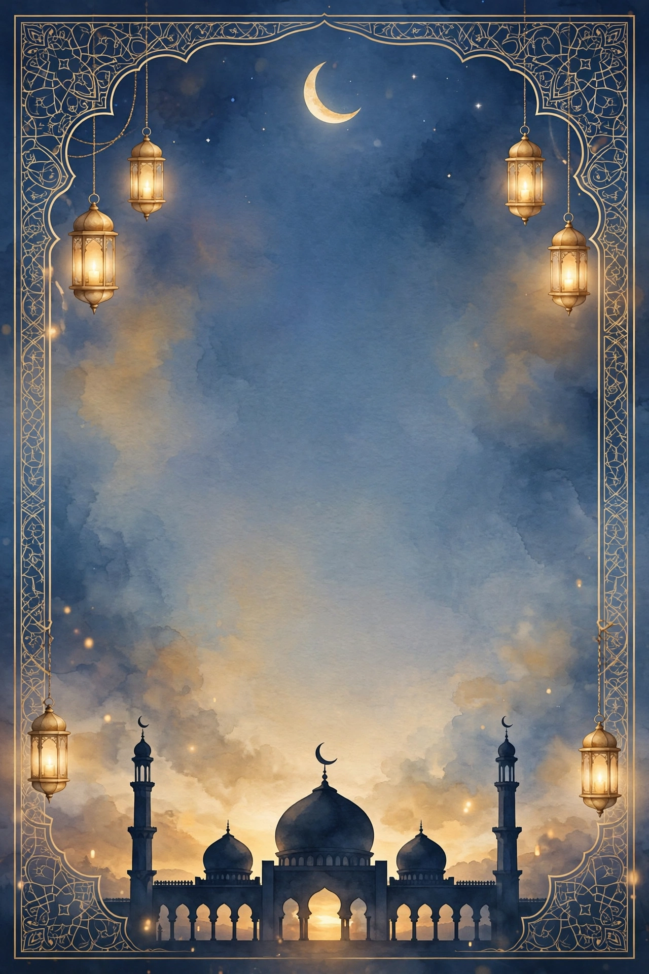 Iftar quotes — Ramadan sunset quote card background