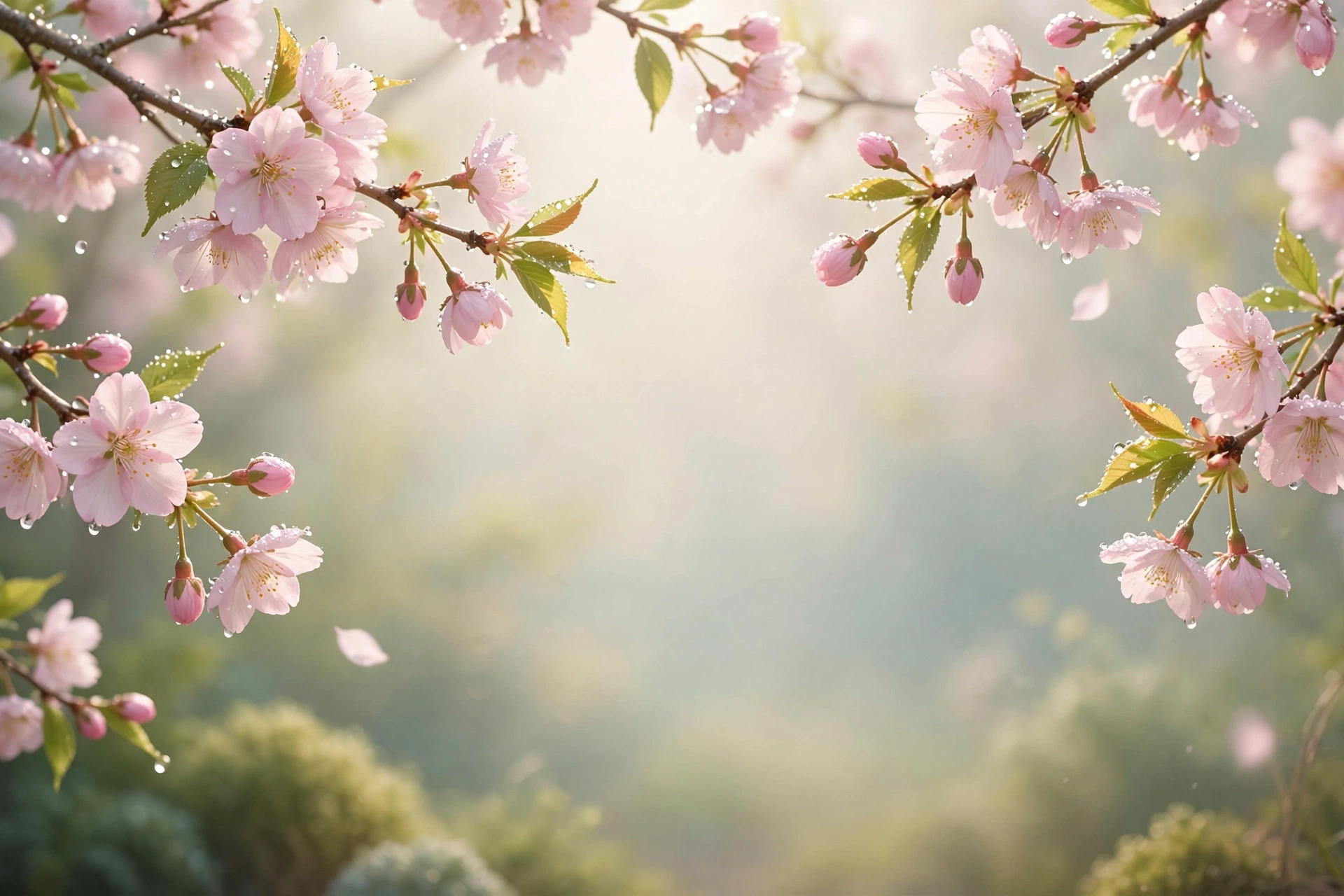 May quotes — cherry blossom quote card background