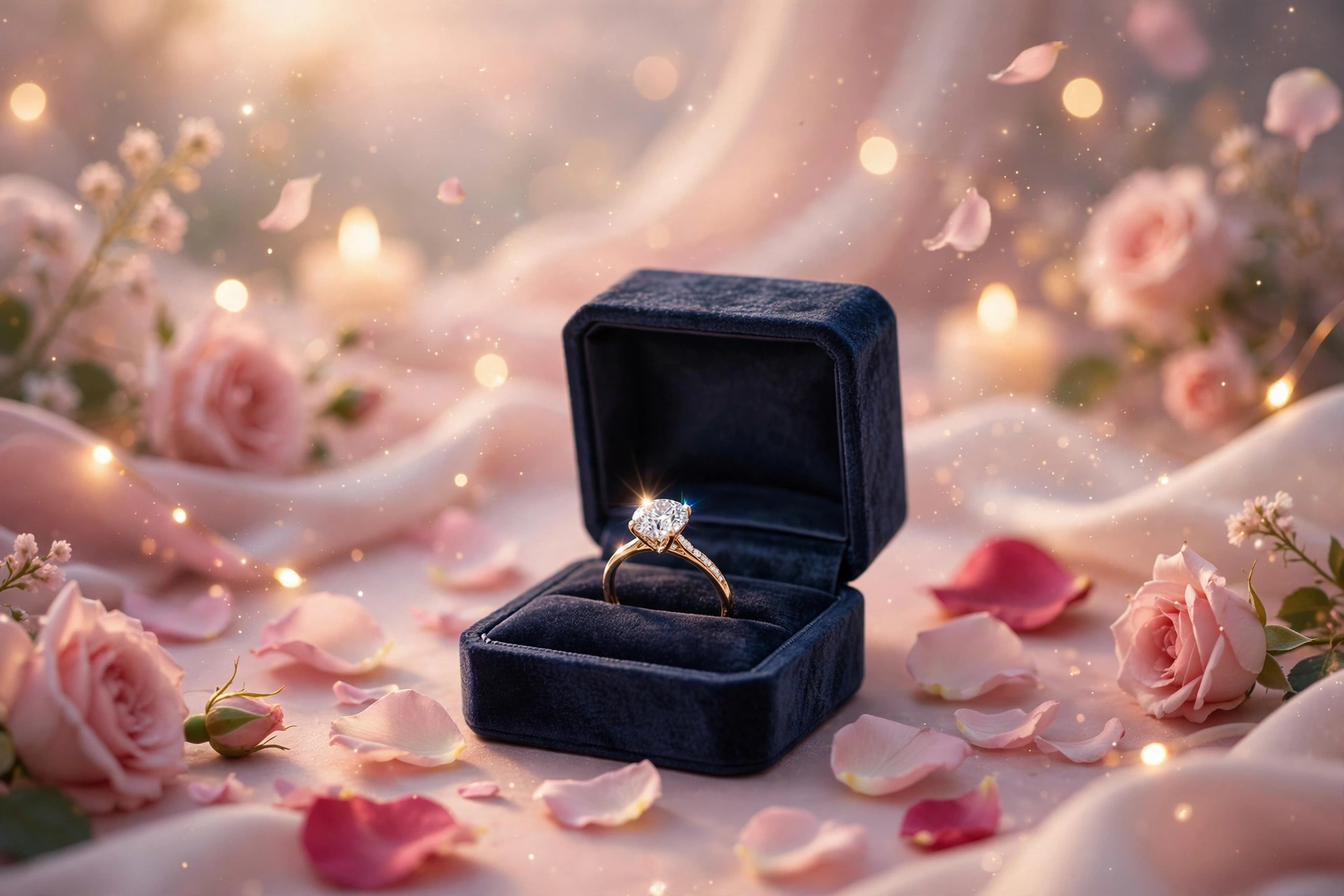Propose Day quotes — diamond ring romantic quote card background