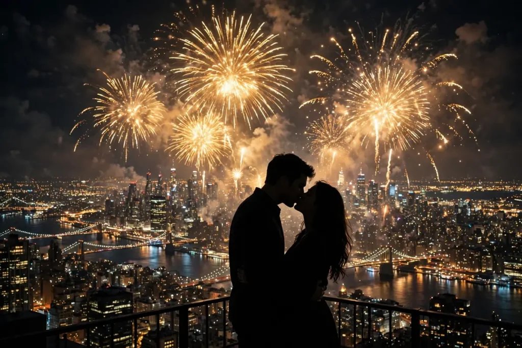 Romantic New Year wishes for your partner: midnight love