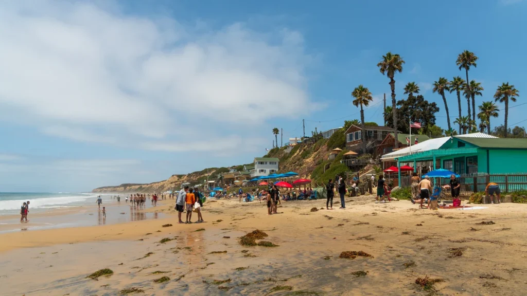 Crystal Cove beach and coastal bluffs in Orange County, California