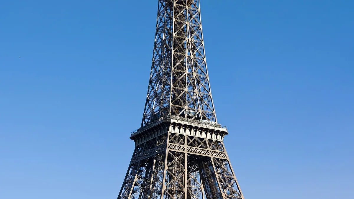 Eiffel Tower seen across the Seine in Paris