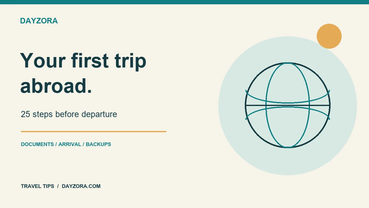Globe illustration for planning a first international trip