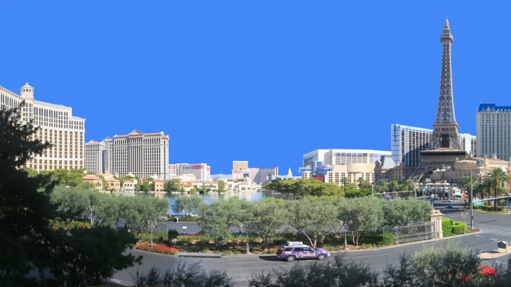 Las Vegas Strip viewed from the Bellagio property
