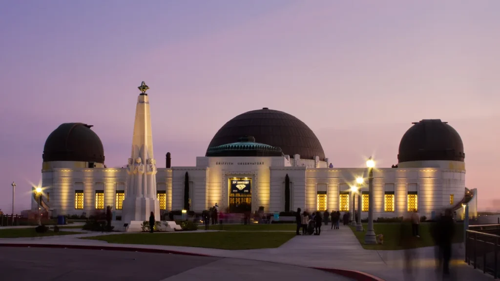Griffith Observatory in Los Angeles after sunset