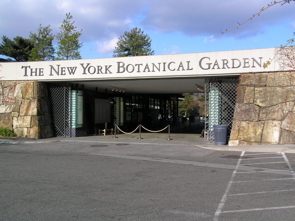 New York Botanical Garden entrance in the Bronx