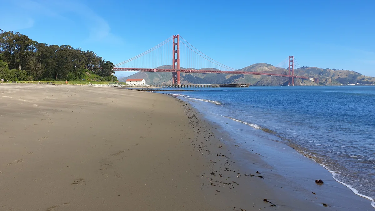 Golden Gate Bridge viewed from Crissy Field in San Francisco
