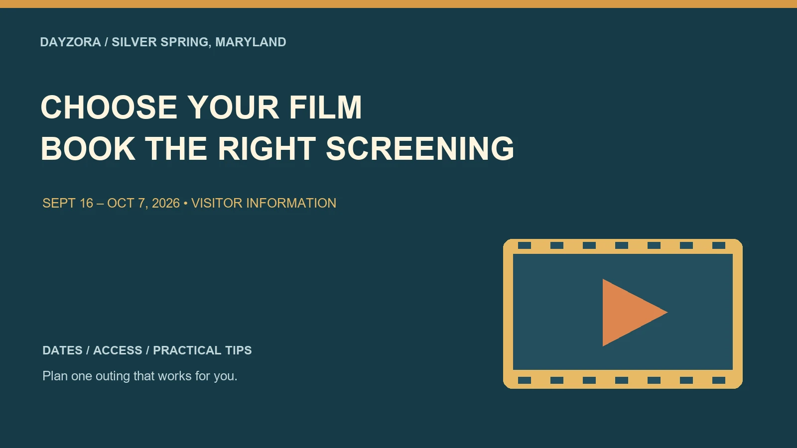 Choose Your Film — original illustrated visitor guide