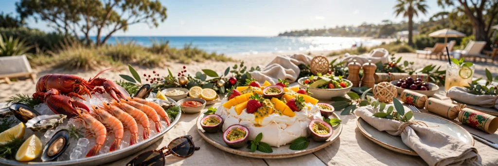 Australian Christmas Lunch Seafood Pavlova