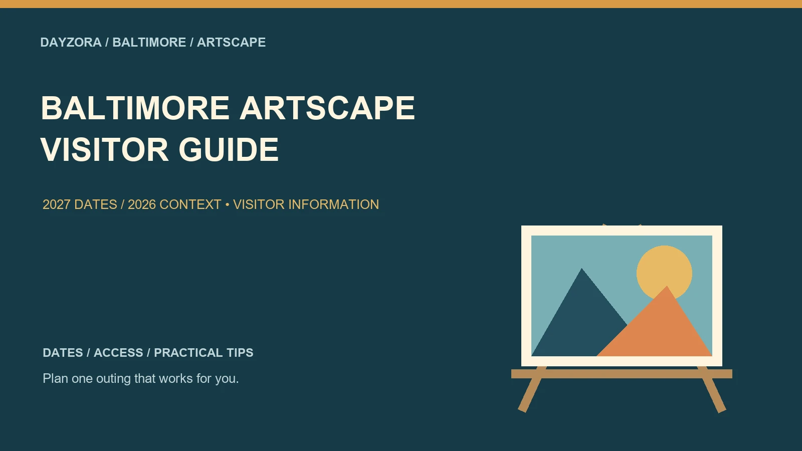 Baltimore Artscape — original illustrated visitor guide