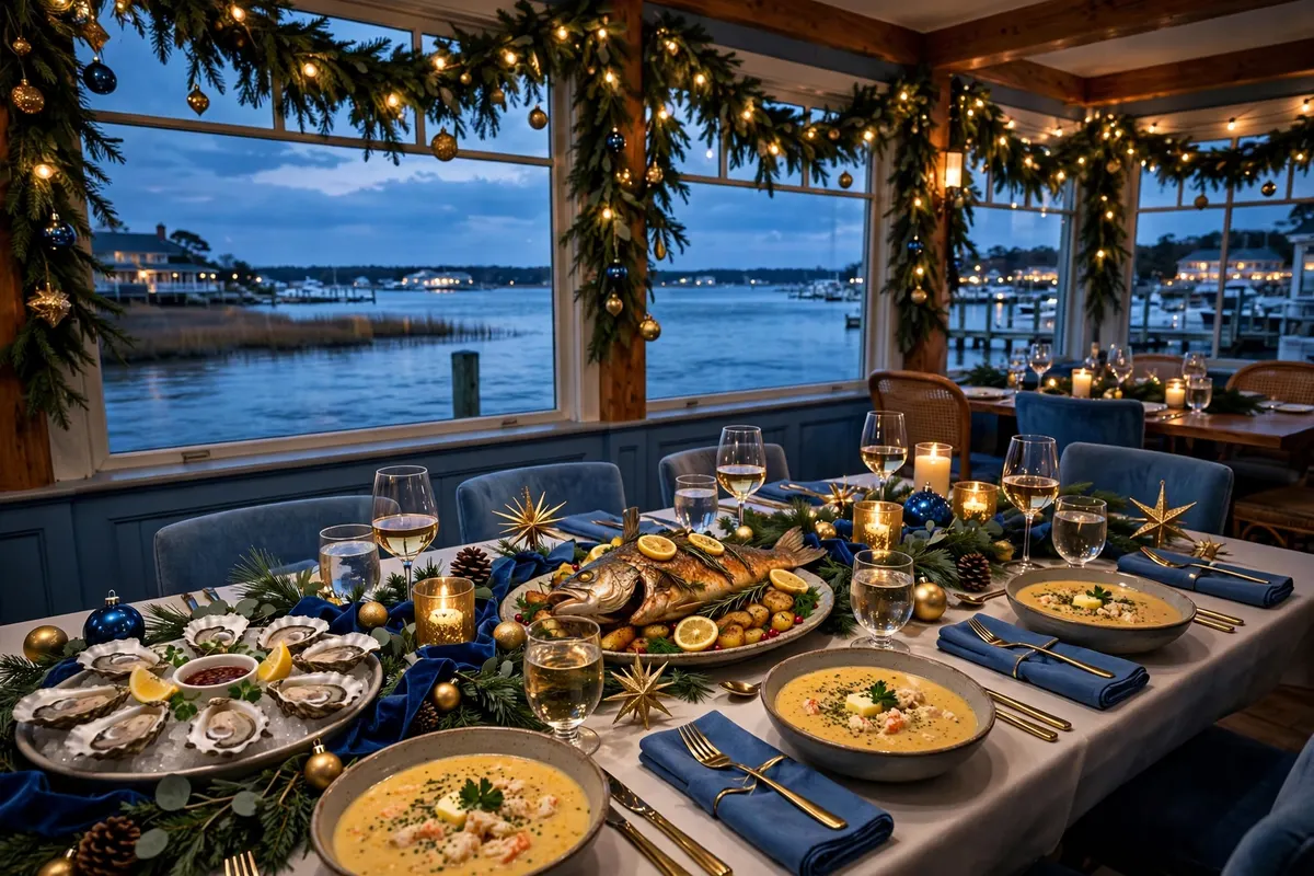 Christmas Eve Dinner in Chesapeake 2026: Seafood, Prime Rib & Holiday Dining Guide