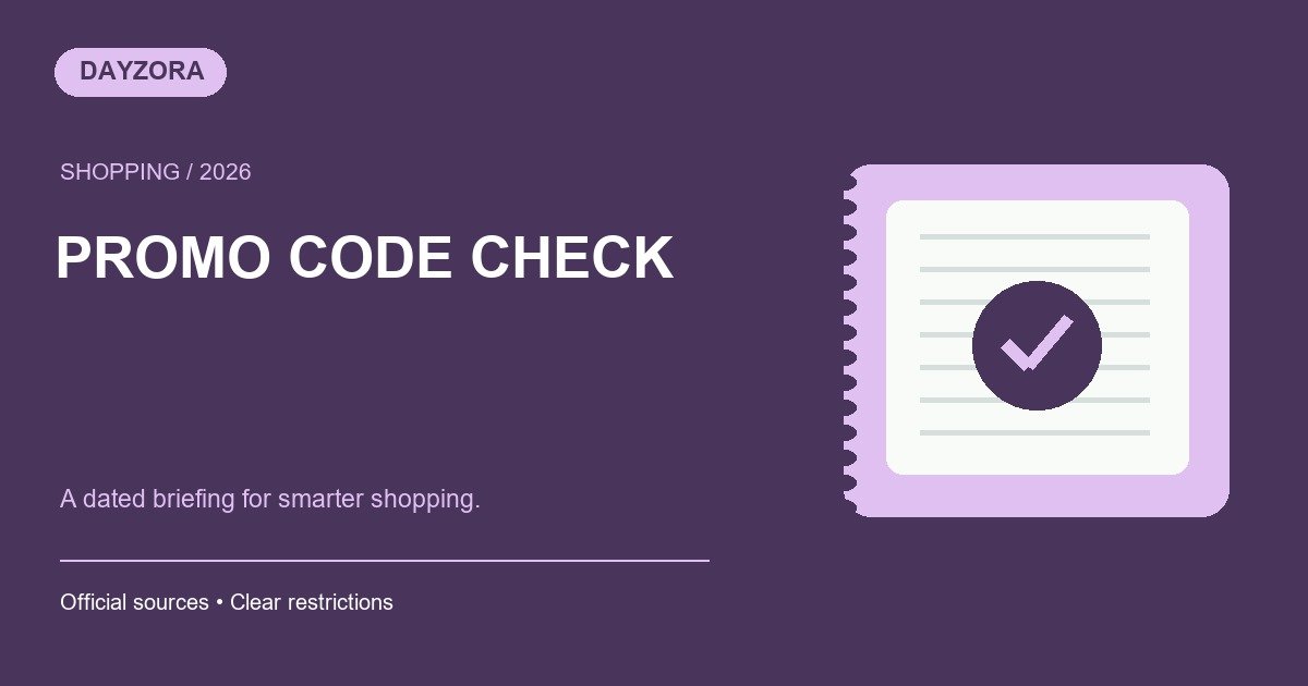 Original DayZora promo code check illustration with a checked coupon and shopping receipt