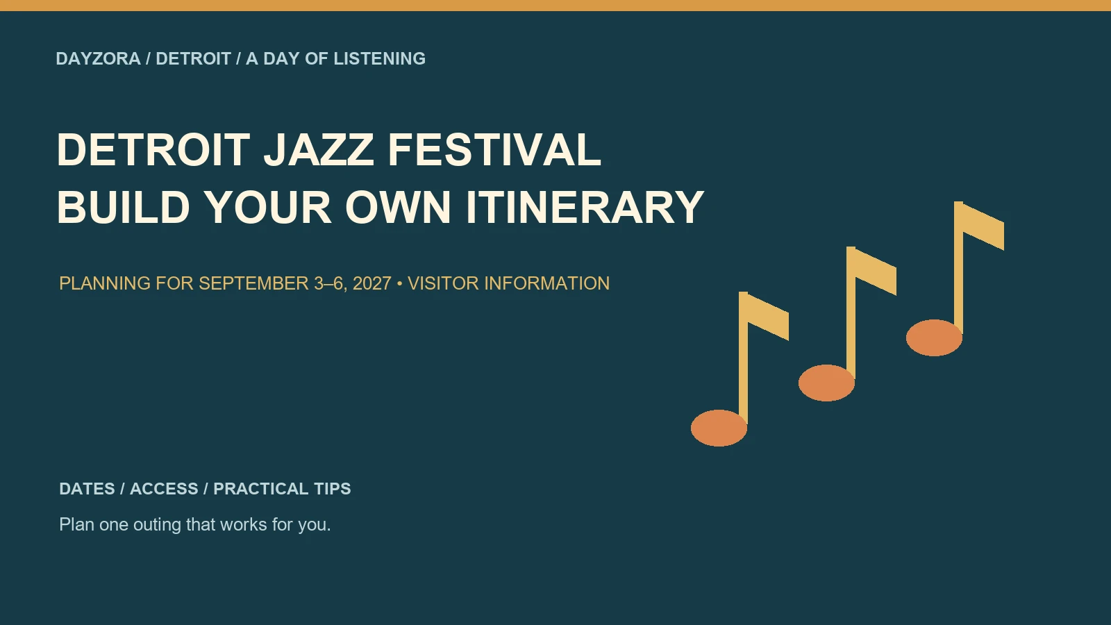 Detroit Jazz Festival — original illustrated visitor guide