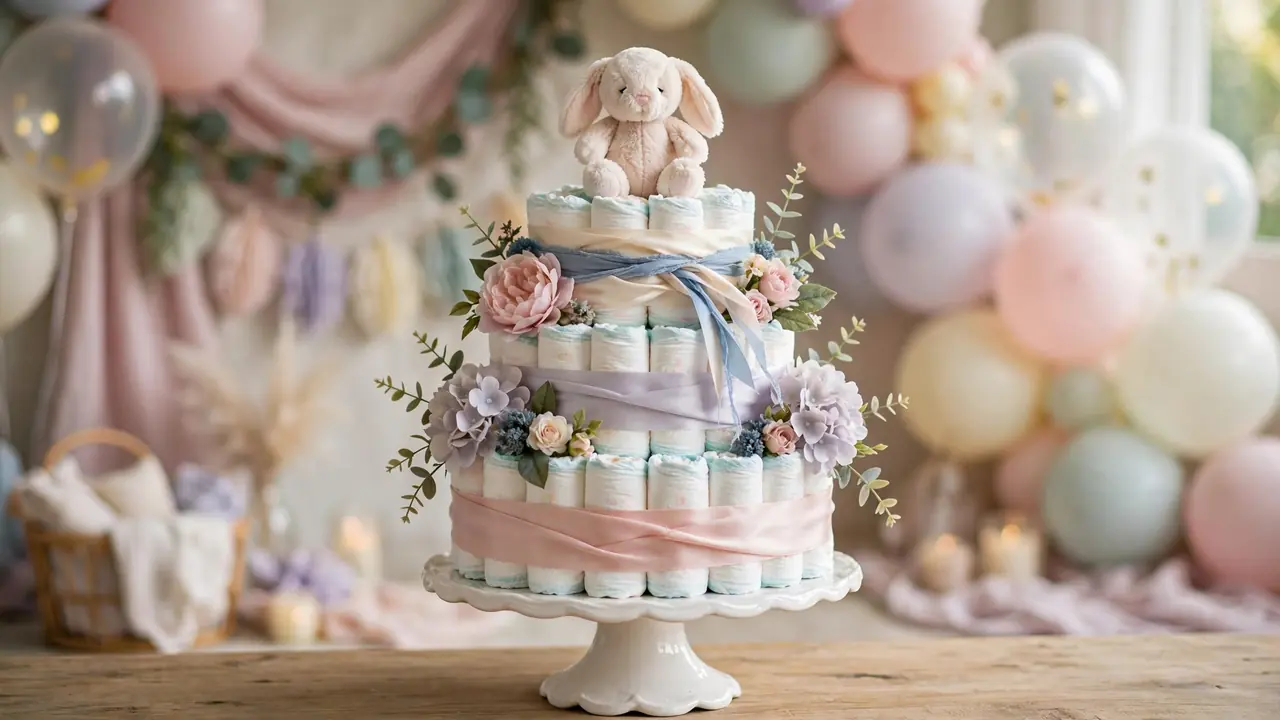 Diaper Cake Decoration Ideas: 20+ Beautiful Designs 1 Diaper Cake Decoration Ideas: 20+ Beautiful Designs
