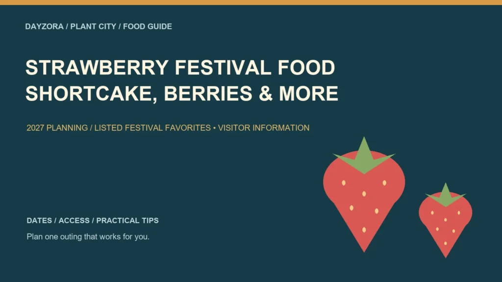 Florida Strawberry Festival Food Guide: Strawberry Treats & What to Try — original DayZora illustration