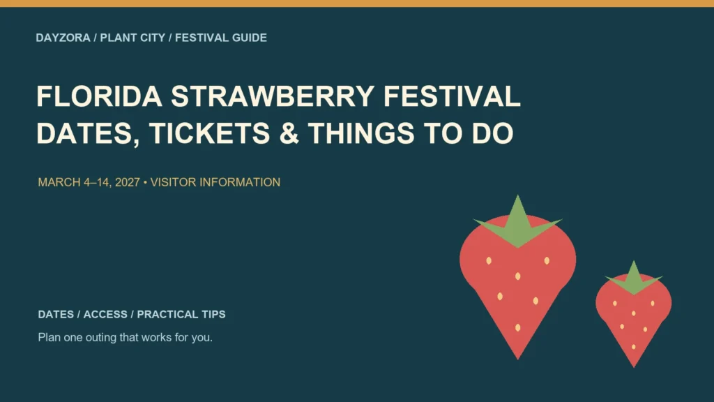 Florida Strawberry Festival Guide: Dates, Tickets & Things to Do — original DayZora illustration