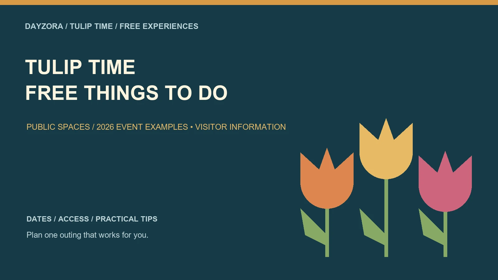 Tulip Time — original illustrated visitor guide