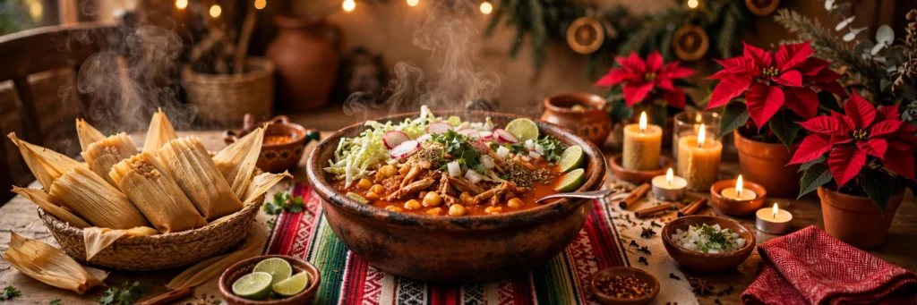 Mexican Christmas Food Tamales Pozole