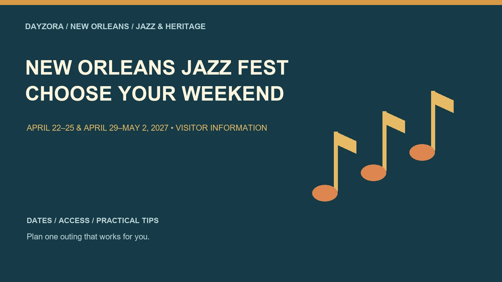 New Orleans Jazz Fest — original illustrated visitor guide