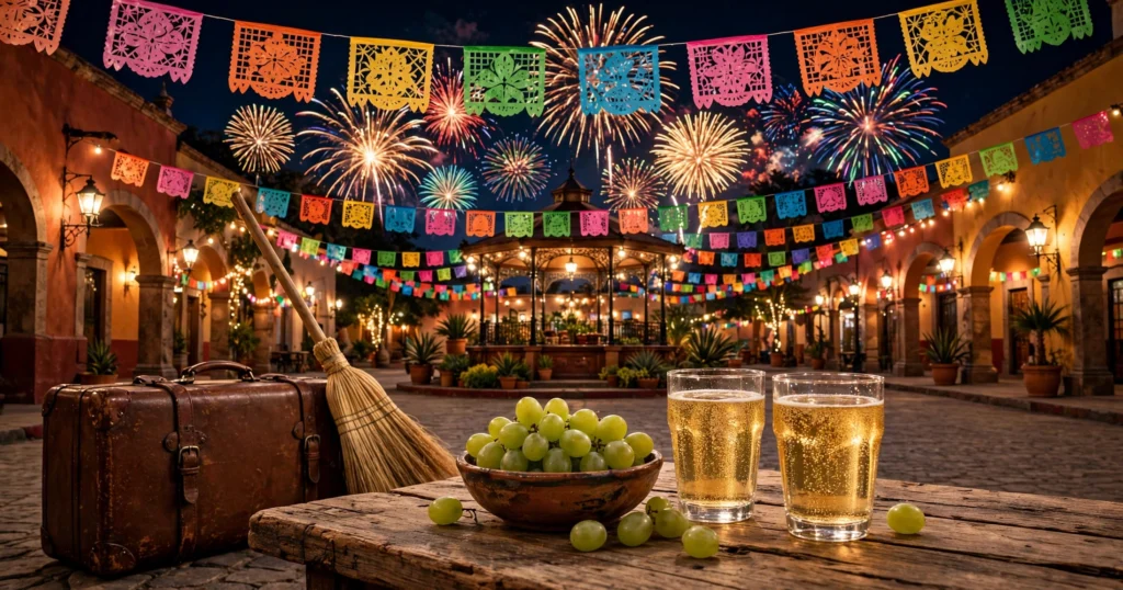 New Year Traditions in Mexico: Grapes, Suitcases & Luck