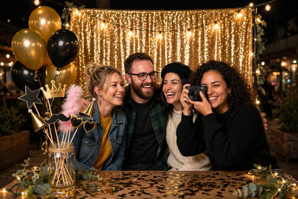 New Year's Eve Photo Booth Ideas: Props & Backdrops