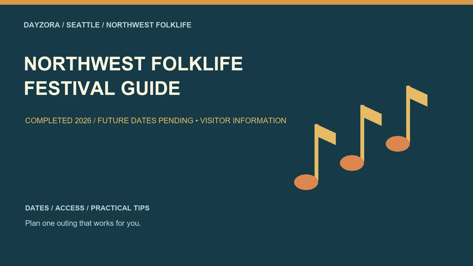 Northwest Folklife — original illustrated visitor guide