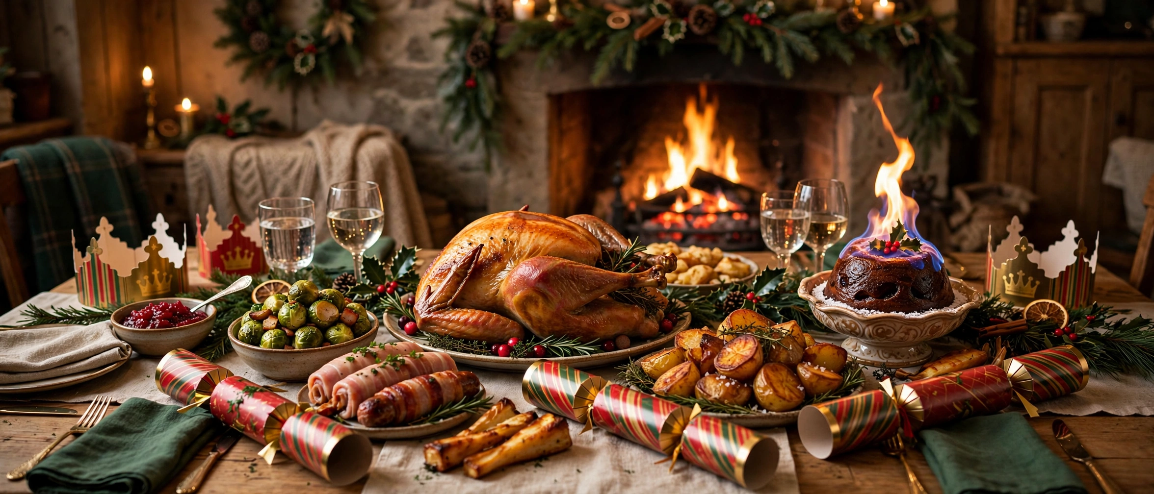 Traditional British Christmas Dinner