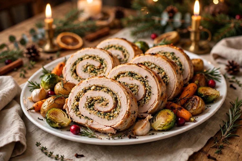Turkey Roulade with Herb Stuffing: Elegant Holiday Roast