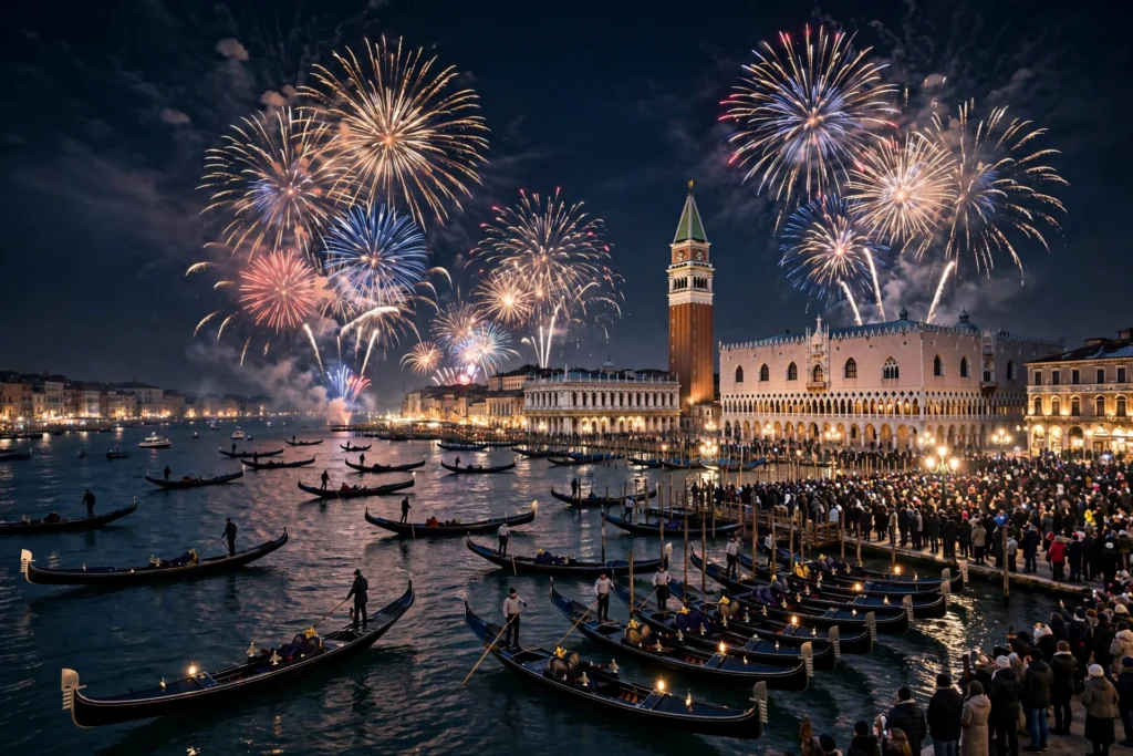 Venice New Year's Eve: St Mark's & Lagoon Fireworks
